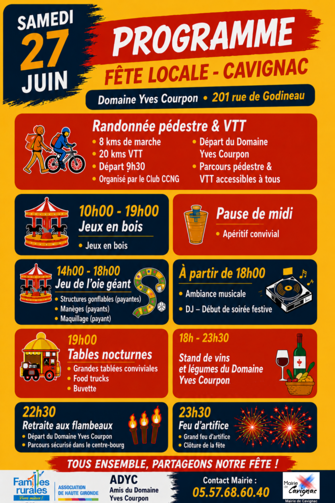 programme fête locale